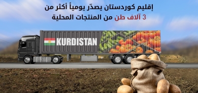 زراعة أربيل: نصدر يومياً أكثر من 3 آلاف طن من المنتجات المحلية