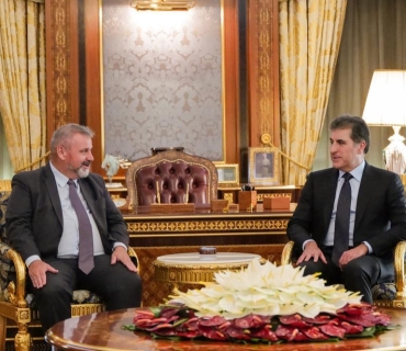 ســـەرۆکی هەرێمی کوردستان، بۆ ماڵئاوايى و كۆتاييهاتنى ئه‌ركى، پێشوازیی لە به‌ڕێز باڵیۆز تۆماس سەیلەر، سەرۆکی نێرده‌ی یەکێتیی ئەورووپا لە عێراق كرد