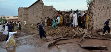 بارانێکی بەخوڕ لە عەدەن لە باشووری یەمەن دەبارێت