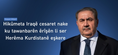 Hoşyar Zêbarî: Hikûmeta Iraqê cesaret nake tawanbarên êrîşên li ser Herêma Kurdistanê eşkere bike