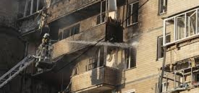 هجوم روسي يتسبب في حريق بمبنى الحكومة الأوكرانية بكييف