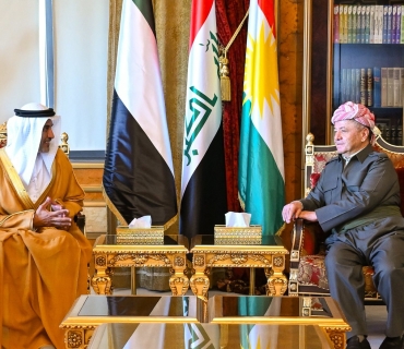 لە سەلاحەددین سەرۆك مەسعود بارزانی پێشوازی لە بەڕێز سەعید موبارەك ئەلهاجری وەزیری دەوڵەت و نێردەی تایبەتی ئیمارات بۆ كاروباری ئابووری بۆ هەرێمی كوردستان كرد.