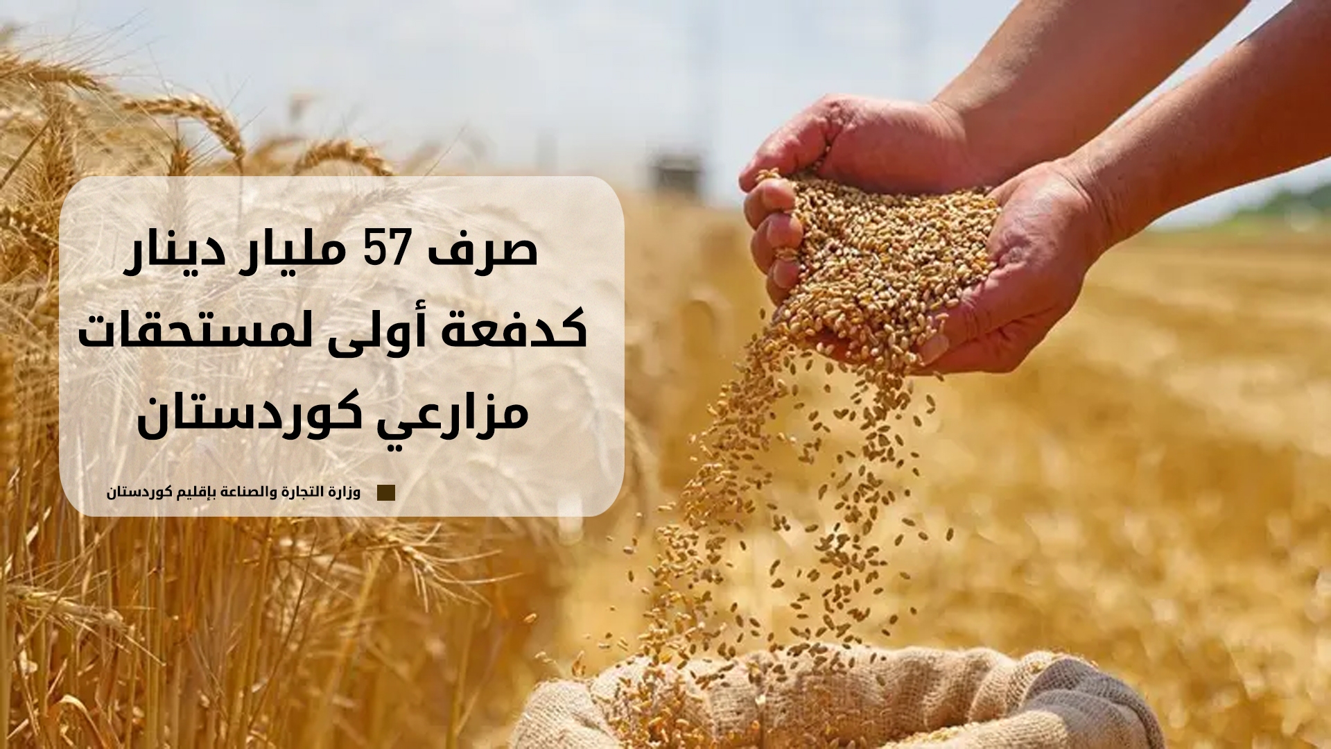 صرف الدفعة الأولى من مستحقات مزارعي كوردستان بقيمة 57 مليار دينار