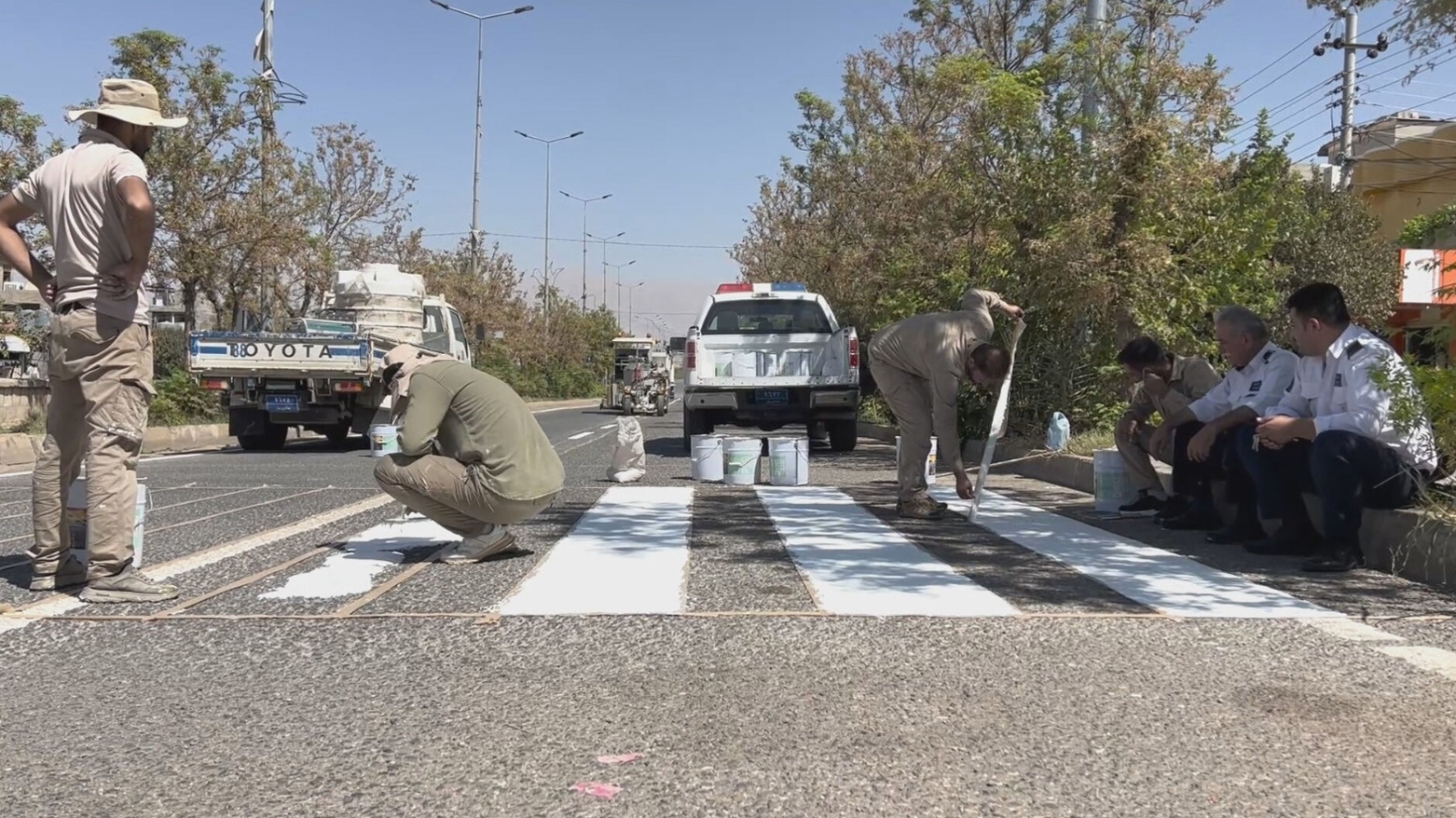 حلبجة تطلق مشروعاً لتعزيز السلامة المرورية بتخطيط وتجديد شوارعها