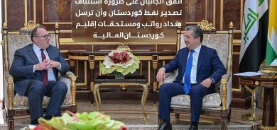 رئيس حكومة إقليم كوردستان يستقبل القائم بالأعمال الأمريكي