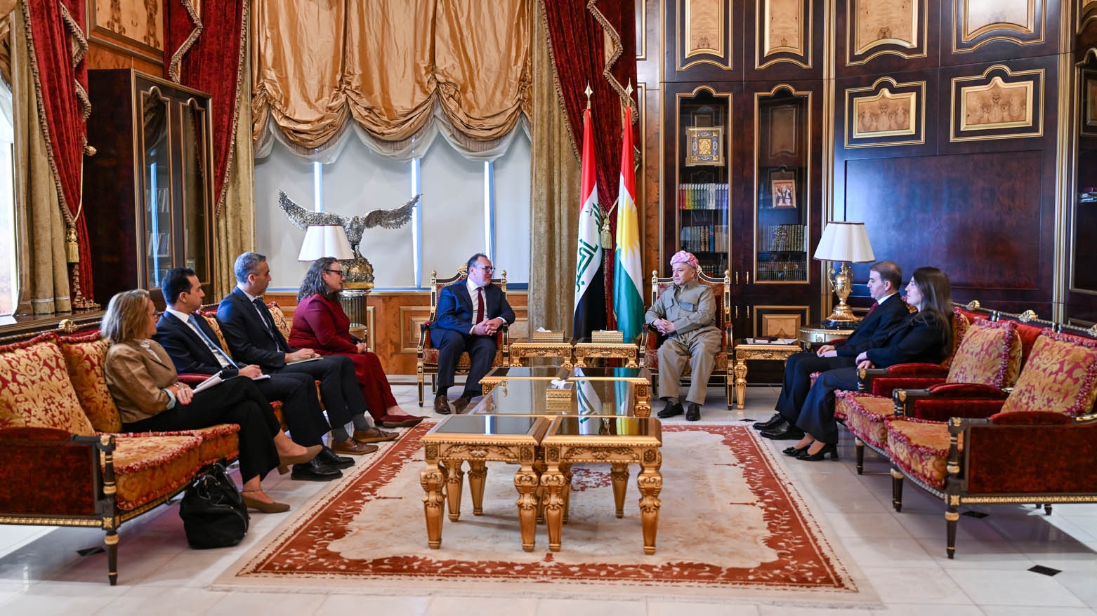 لە سەلاحەددین سەرۆك مەسعود بارزانی پێشوازی لە بەڕێز جۆشوا هاریس هەڵسوڕێنەری باڵیۆزخانەی ئەمەریكا لە عێراق كرد.