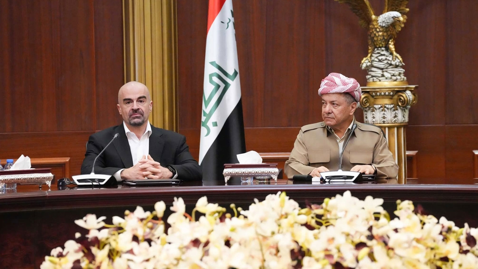 الرئيس بارزاني يجتمع مع بافل طالباني في مصيف صلاح الدين