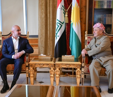 لە سەلاحەددین سەرۆک مەسعود بارزانی پێشوازی لە بەڕێز بافڵ جەلال تاڵەبانی سەرۆکی یەکێتی نشتیمانیی کوردستان کرد.