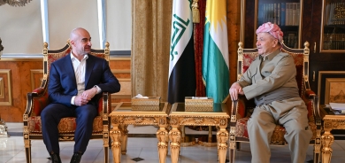 لە سەلاحەددین سەرۆک مەسعود بارزانی پێشوازی لە بەڕێز بافڵ جەلال تاڵەبانی سەرۆکی یەکێتی نشتیمانیی کوردستان کرد.