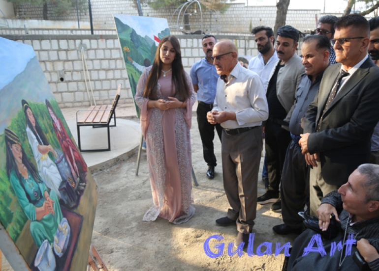 مامۆستا پەیام ڕزگار یەكەمین پێشانگەی تایبەتی شێوەكاریی خۆی كردەوە