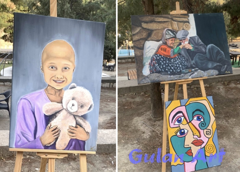 مامۆستا پەیام ڕزگار یەكەمین پێشانگەی تایبەتی شێوەكاریی خۆی كردەوە