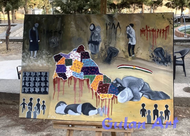 مامۆستا پەیام ڕزگار یەكەمین پێشانگەی تایبەتی شێوەكاریی خۆی كردەوە