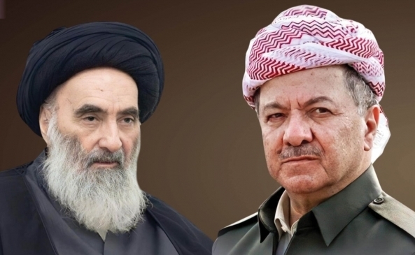 الرئيس بارزاني يعزي السيد السيستاني بوفاة عقيلته