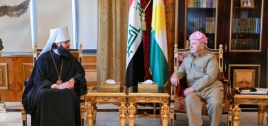 ســـەرۆك مەسعود بارزانی، پێشوازیی لە شاندێكی كەنیسەی ئەرتۆدۆكسی ڕووسیا بە سەرۆكایەتیی مەتڕان ئەنتۆنی بەرپرسی پەیوەندییەكانی دەرەوەی كەنیسەی ئەرتۆدۆكسی ڕووسیا كرد