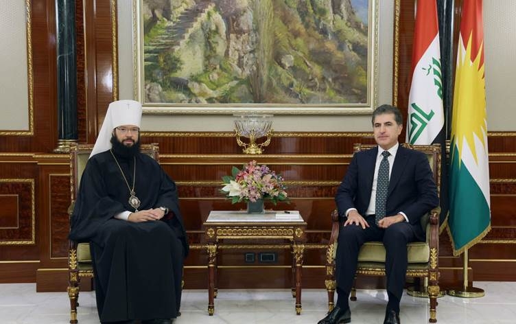 رئيس إقليم كوردستان يستقبل وفداً من الكنيسة الأرثوذوكسية الروسية