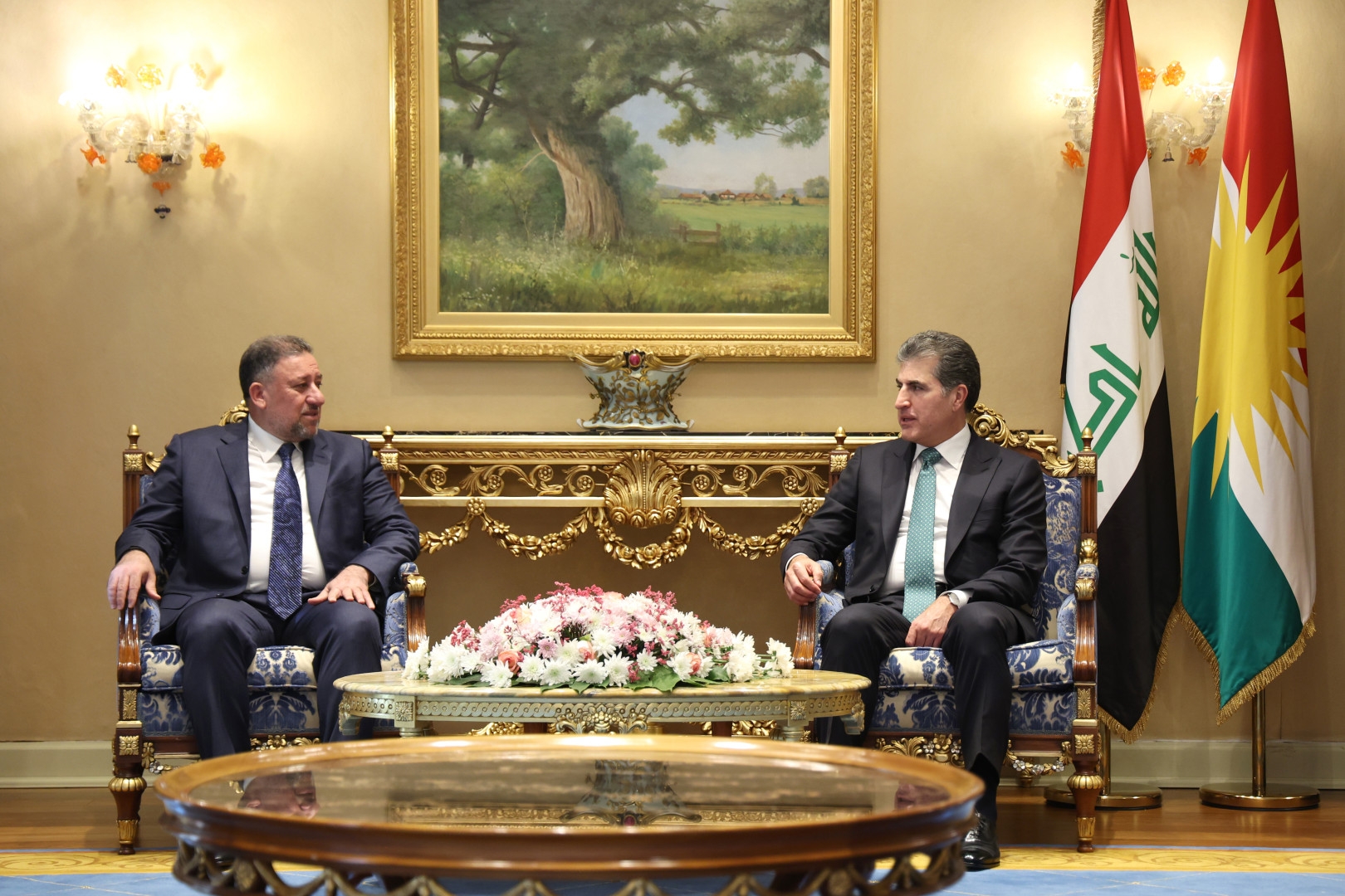 سه‌رۆكى هه‌رێمى كوردستان، پێشوازيى له‌ به‌ڕێز خه‌ميس ئه‌لخه‌نجه‌ر، سه‌رۆكى هاوپه‌يمانيى ئه‌لسياده‌ و شاندێكى ياوه‌رى كرد