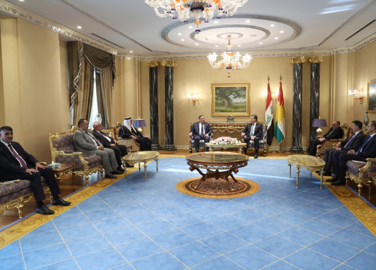 سه‌رۆكى هه‌رێمى كوردستان، پێشوازيى له‌ به‌ڕێز خه‌ميس ئه‌لخه‌نجه‌ر، سه‌رۆكى هاوپه‌يمانيى ئه‌لسياده‌ و شاندێكى ياوه‌رى كرد