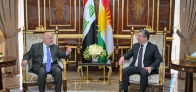 رئيس حكومة اقليم كوردستان يستقبل رئيس ائتلاف النصر