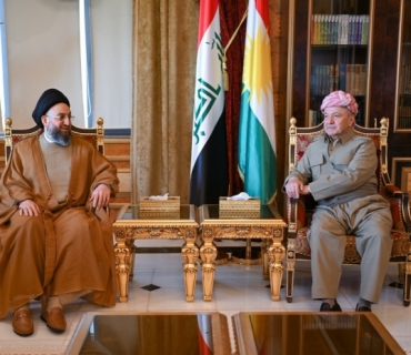 لە پیرمام سەرۆك مسعود بارزانی پێشوازی لە بەڕێز سەید عەممار حەکیم سەرۆکی ڕەوتی حیکمەی نیشتمانی و شاندی یاوەری کرد.