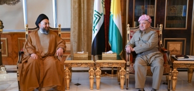 لە پیرمام سەرۆك مسعود بارزانی پێشوازی لە بەڕێز سەید عەممار حەکیم سەرۆکی ڕەوتی حیکمەی نیشتمانی و شاندی یاوەری کرد.