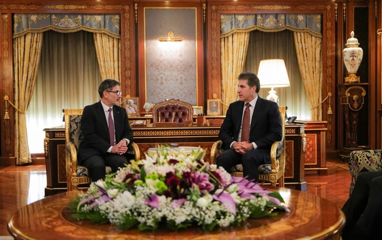 Balyozê Yekîtiya Ewropayê pesnê rola Nêçîrvan Barzanî da