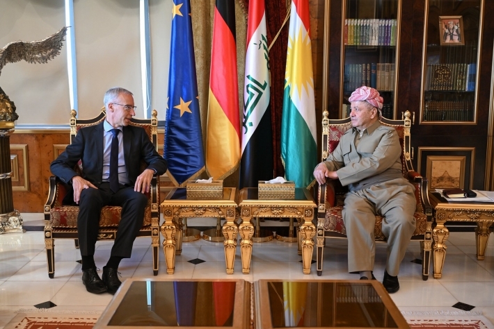 الرئيس بارزاني يستقبل السفير الألماني لدى العراق