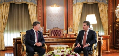 نێچیرڤان بارزانی، سەرۆکی هەرێمی کوردستان، پێشوازی لە کریستۆفەر بۆم، باڵیۆزی کەنەدا لە عێراق کرد