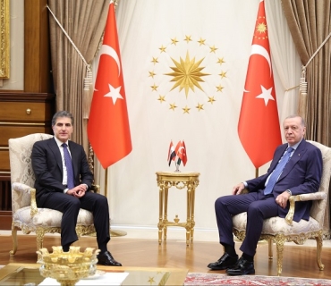 نێچیرڤان بارزانی، سەرۆکی هەرێمی کوردستان لە ئەنقەرە لە کۆشکی سەرۆکایەتیی کۆمار لەگەڵ رەجەب تەیب ئەردۆغان، سەرۆککۆماری تورکیا کۆبووەوە.