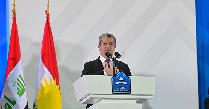 Prime Minister Masrour Barzani Attends University of Duhok Graduation Ceremony, Calls for Unity, Environmental Protection, and Job Creation