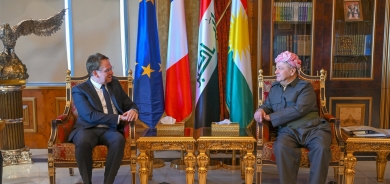 الرئيس بارزاني يستقبل السفير الفرنسي في العراق