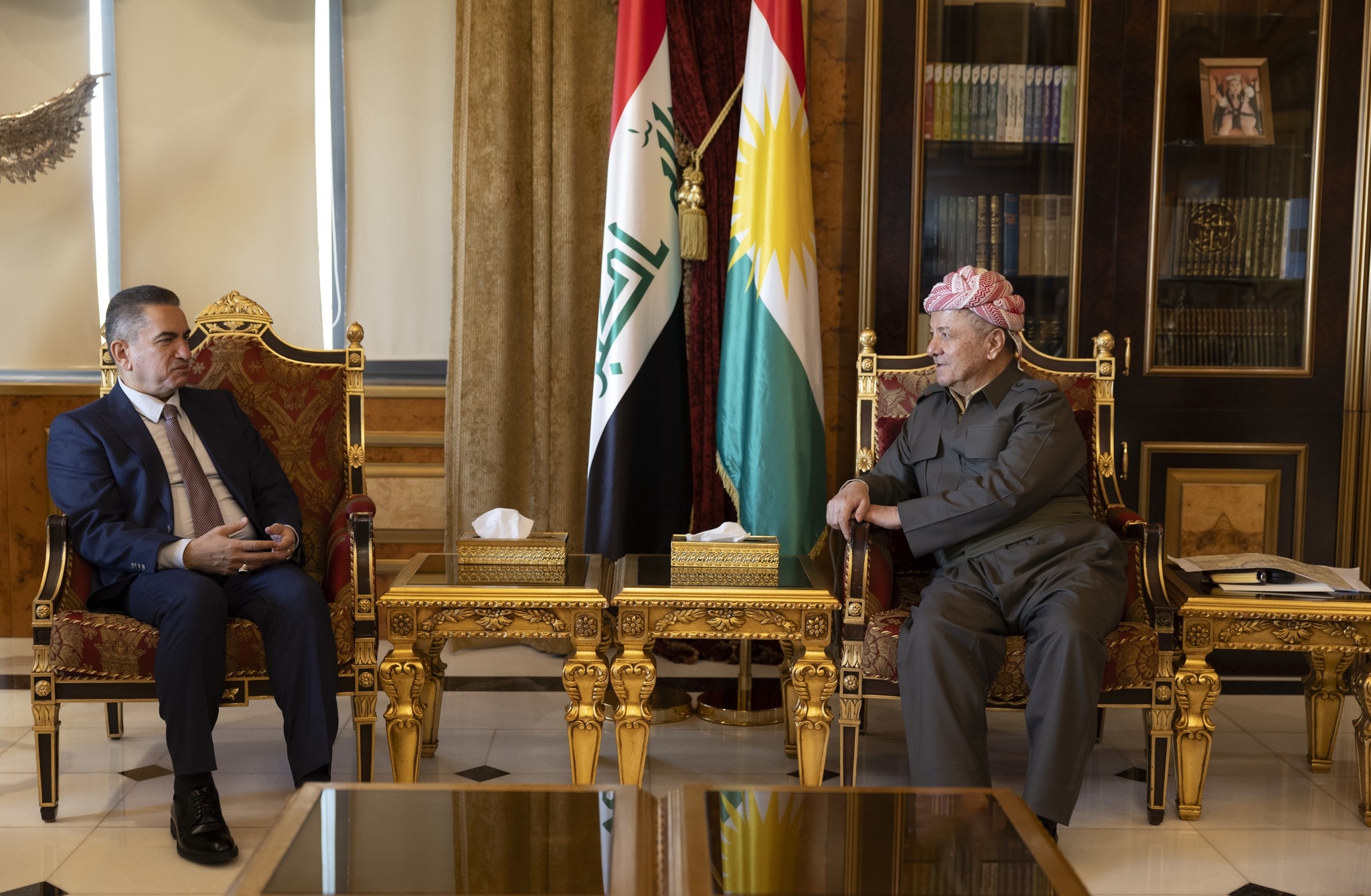 سەرۆک مەسعود بارزانی پێشوازی لە بەڕێز عەدنان زورفی سەرۆکی هاوپەیمانی بەدیل کرد