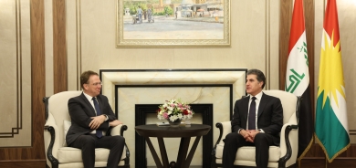 نێچيرڤان بارزانى، سه‌رۆكى هه‌رێمى كوردستان، پێشوازيى له‌ به‌ڕێز پاتریک دۆرێل، باڵیۆزی فەرەنسا لە عێراق كرد.