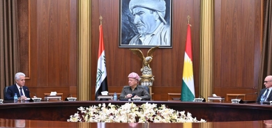 Serok Barzanî û şanda ENKSê rewşa siyasî ya navçeyê û pêşhatên dawî yên Sûriyeyê gotûbêj kirin