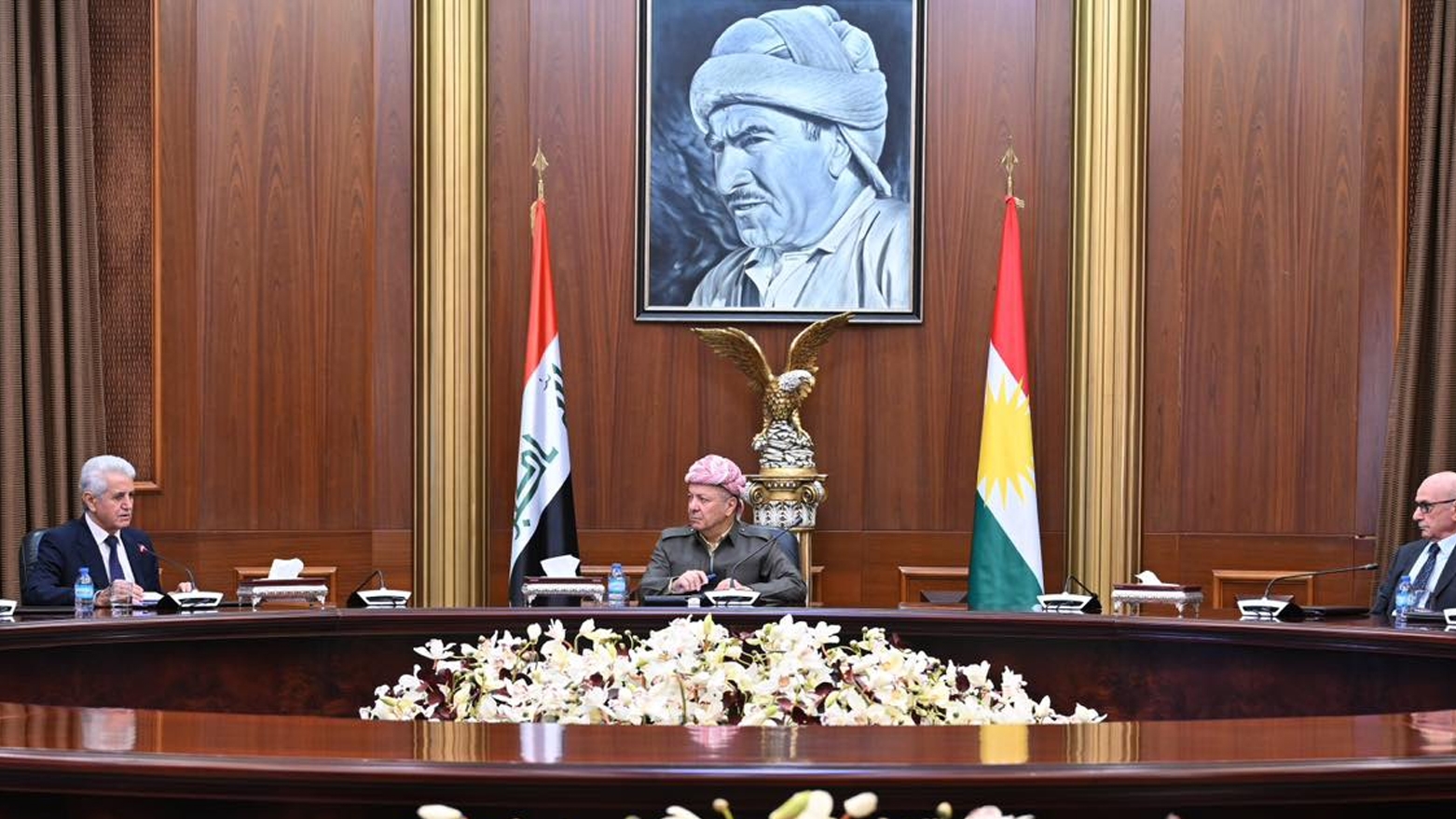 Serok Barzanî û şanda ENKSê rewşa siyasî ya navçeyê û pêşhatên dawî yên Sûriyeyê gotûbêj kirin