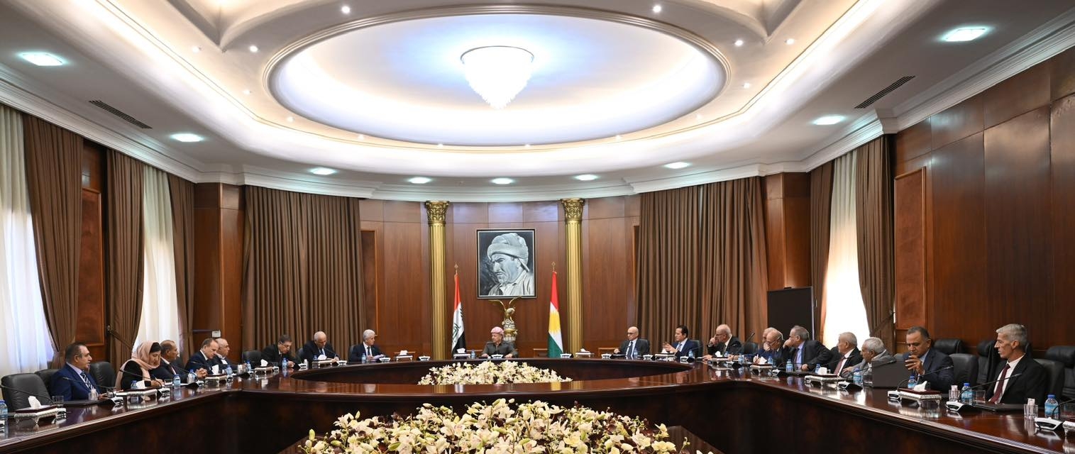 الرئيس بارزاني يستقبل وفداً رفيع المستوى من المجلس الوطني الكوردي في سوريا (ENKS)