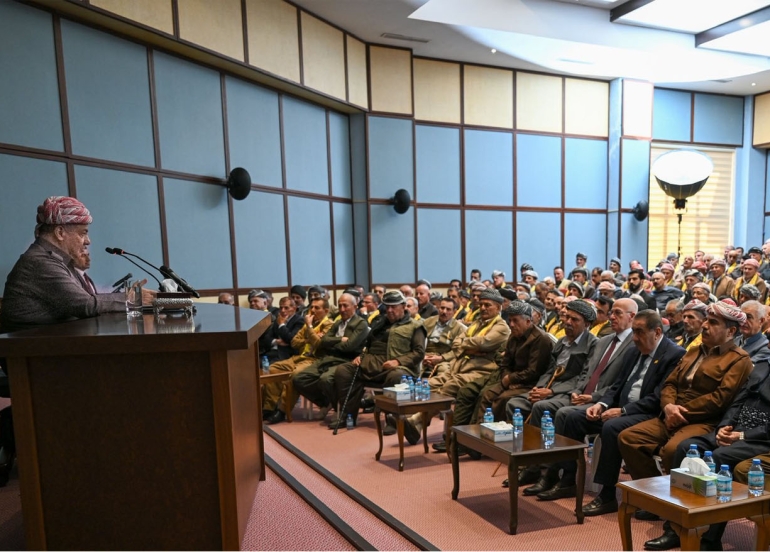 لە پیرمام سەرۆک مەسعود بارزانی لەگەڵ دەزگەی باڵای ئەیلوول و گوڵان و هێزەکانی خەبات کۆبووەوە.