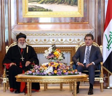 سه‌رۆکى هه‌رێمى کوردستان، پێشوازيى له‌ قه‌داسه‌تى پاتريارک مار ئه‌غناتيۆس ئه‌فرامى دووه‌م، پاتريارکى که‌نيسه‌ى سريانيى ئۆرتۆدۆکسی و شاندێکى ياوه‌رى کرد