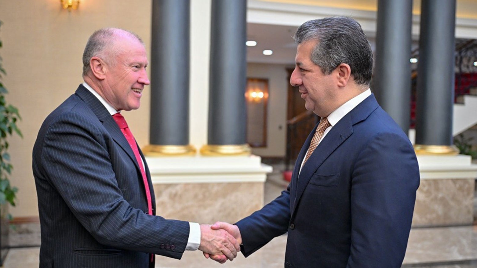 رئيس حكومة اقليم كوردستان يستقبل السفير الأسترالي في العراق