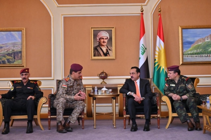 وفد عسكري عراقي رفيع يصل العاصمة أربيل