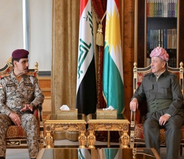 لە پیرمام سەرۆک مسعود بارزانی پێشوازی لە بەڕێز فەریقی یەکەمی ڕوکن عەبدولئەمیر ڕەشید یارەڵڵا، سوپا ساڵاری عێراق و شاندێکی یاوەری کرد