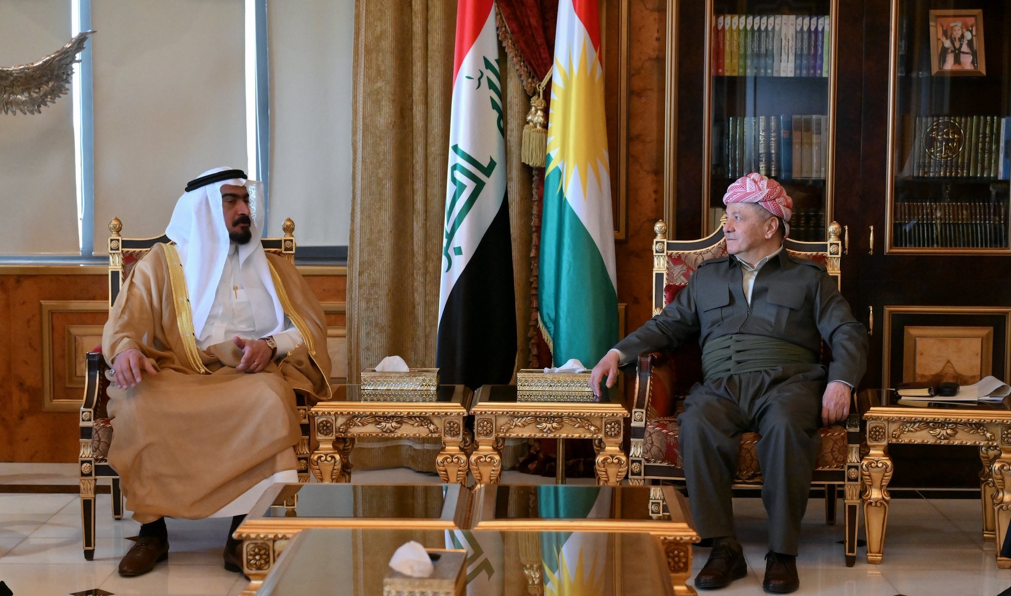 President Masoud Barzani Receives Sheikh Shammar al-Yawer for Talks on Iraqi Politics