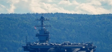 گەورەترین کەشتی فڕۆکە هەڵگری جیهان کە لە دەریای کاریبی جێگیر دەکرێت