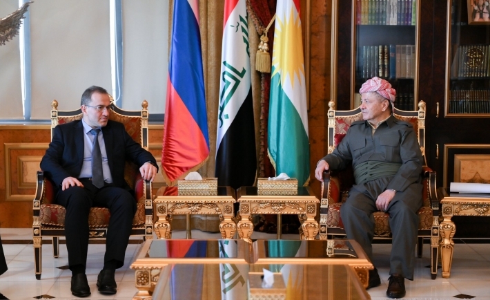 الرئيس بارزاني والسفير الروسي لدى بغداد يناقشان المستجدات والتطورات في العراق والمنطقة