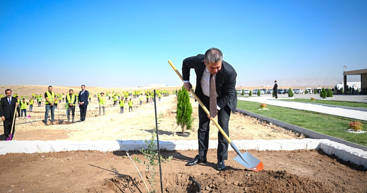 Prime Minister Launches the “Green Belt” Project and Affirms: The Path of Prosperity in Kurdistan Has Begun and Will Continue
