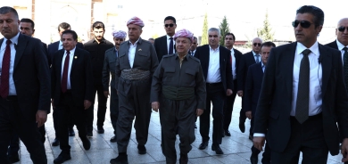 Serok Barzanî beşdarî şîna hevjîna Şehîd Hemîd Hefzullah Sindî bû