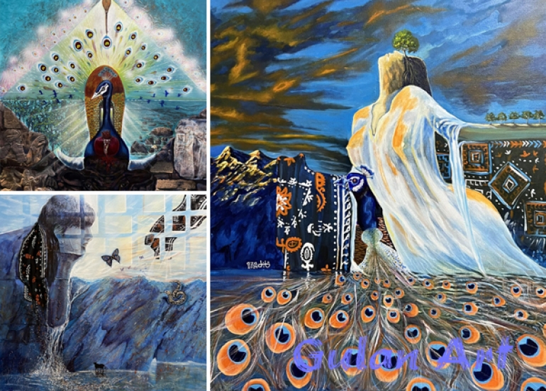 هونەرمەند ئازا حەسیب قەرەداخی پێشانگەیەكی تایبەتی شێوەكاری بە ناونیشانی (كوردەواری)كردەوە