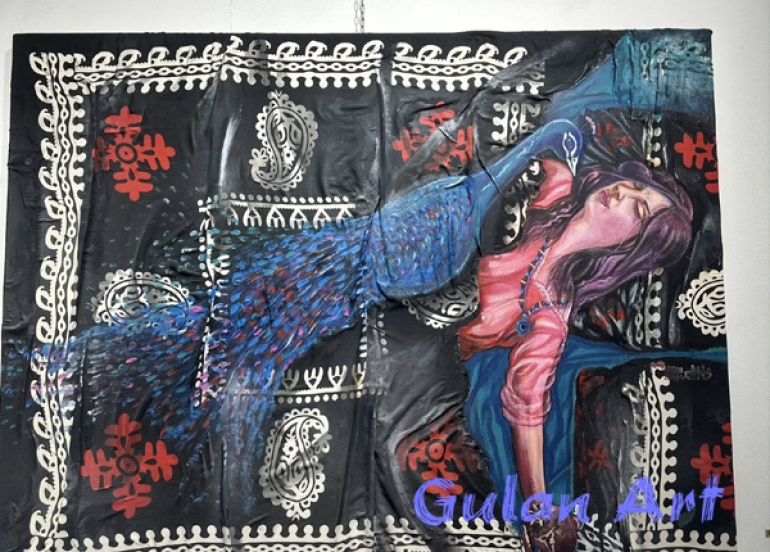 هونەرمەند ئازا حەسیب قەرەداخی پێشانگەیەكی تایبەتی شێوەكاری بە ناونیشانی (كوردەواری)كردەوە