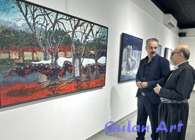 هونەرمەند ئازا حەسیب قەرەداخی پێشانگەیەكی تایبەتی شێوەكاری بە ناونیشانی (كوردەواری)كردەوە