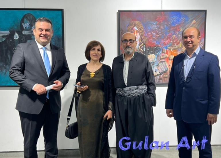 هونەرمەند ئازا حەسیب قەرەداخی پێشانگەیەكی تایبەتی شێوەكاری بە ناونیشانی (كوردەواری)كردەوە