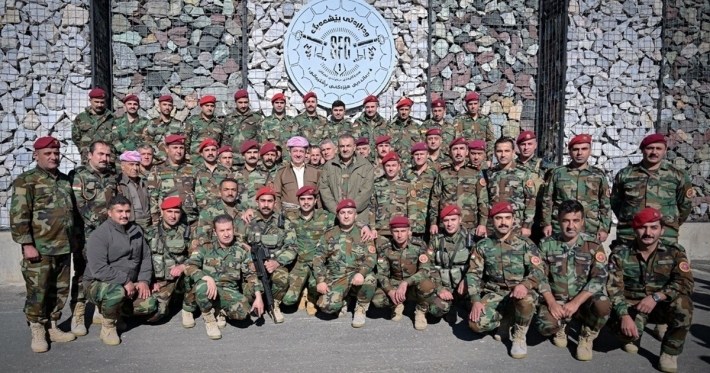 Mesrûr Barzanî serdana hêzên Pêşmerge kir